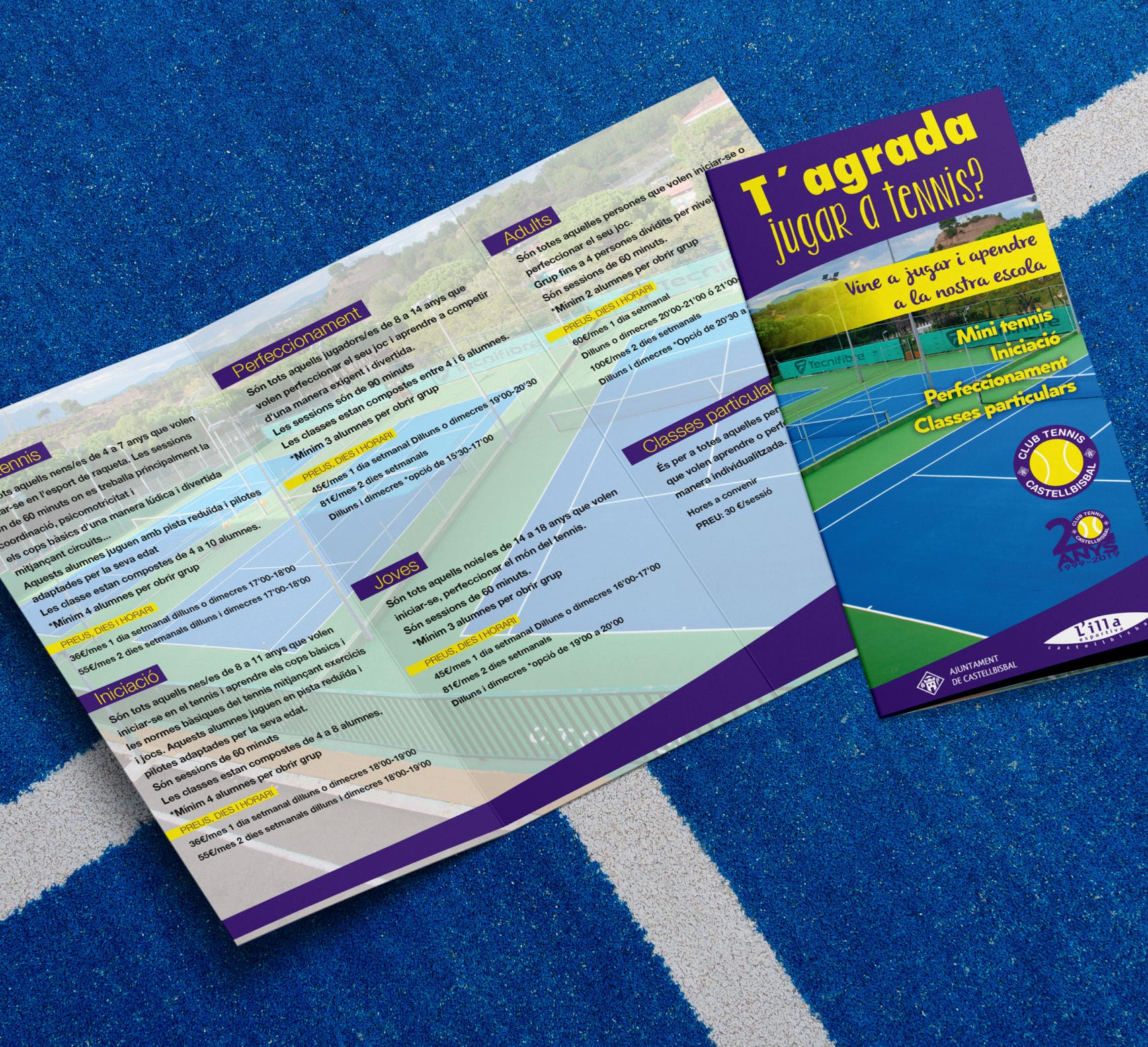 Xavi Moya Diseño gráfico de tríptico informativo