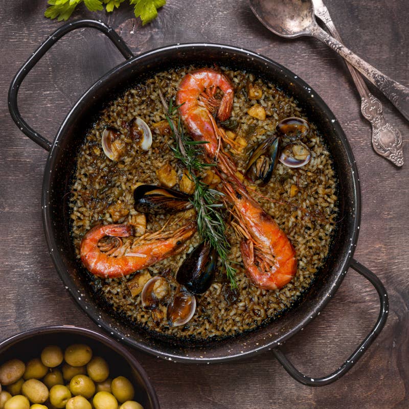 Xavi Moya Fotografía gastronómica en Barcelona de paella de marisco