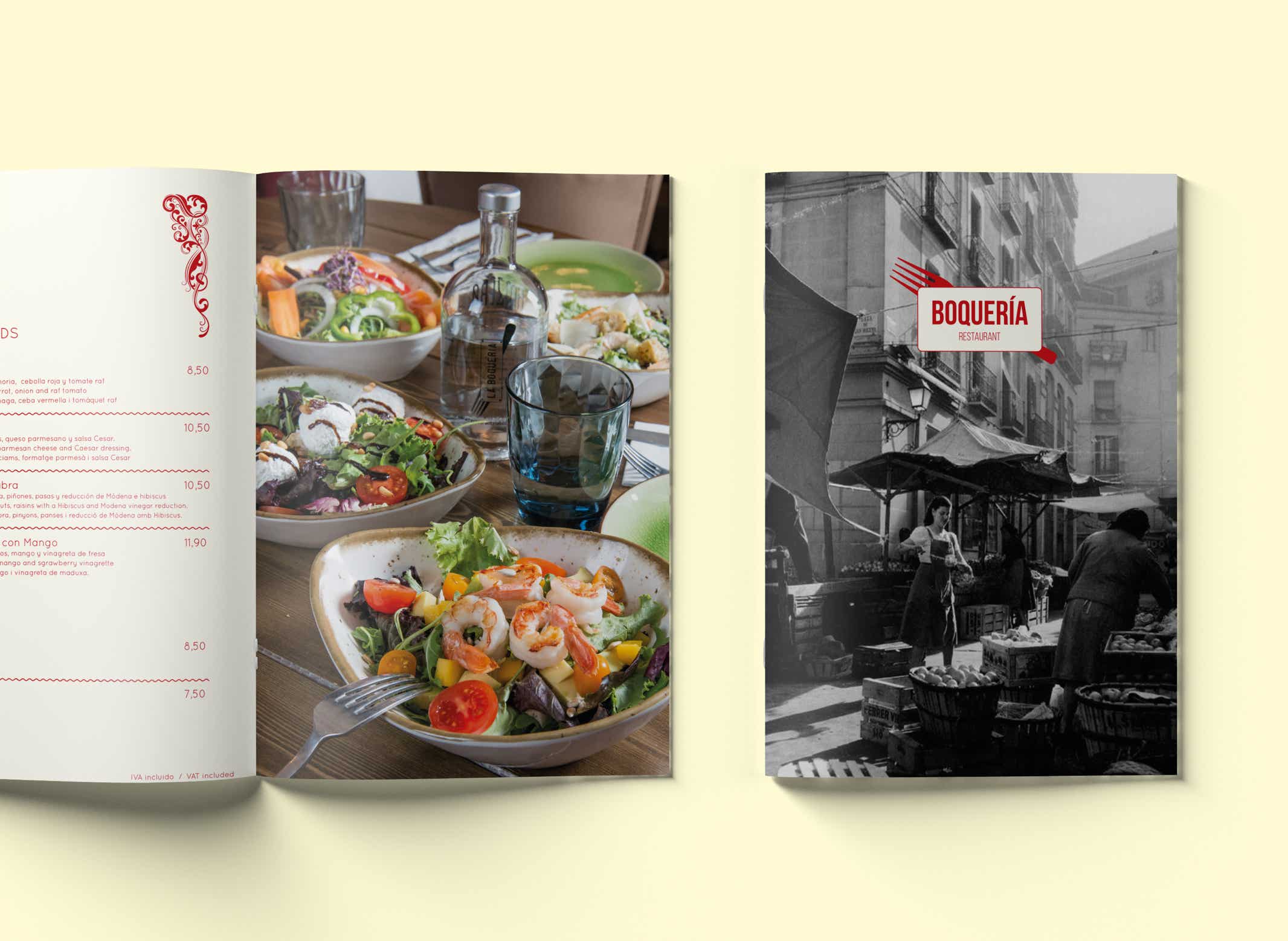 Xavi Moya Diseño gráfico de carta para restaurante