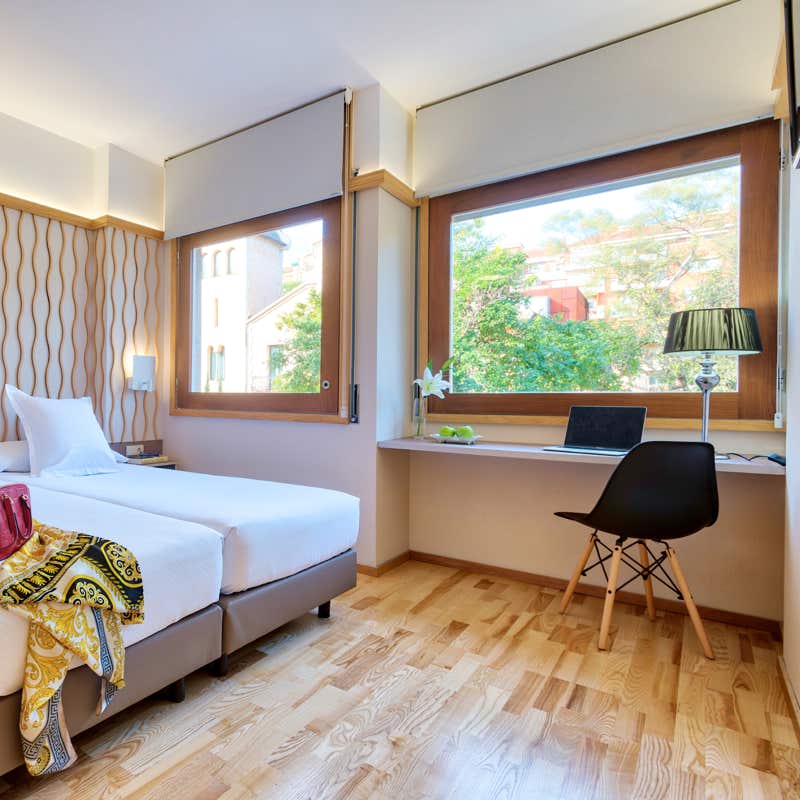 Xavi Moya Fotografía inmobiliaria de habitación de hotel en Barcelona